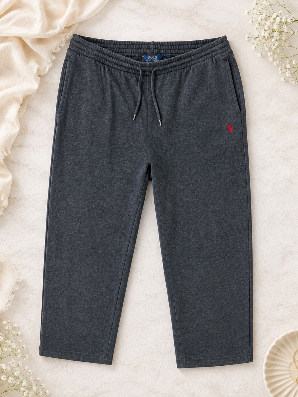 Polo Ralph Lauren Charcoal Gray Fleece Sweatpants XXL Casual Lounge